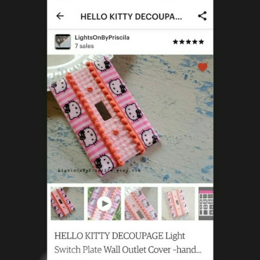 More Hello Kitty Options for Switch Plates on my Etsy Store :)